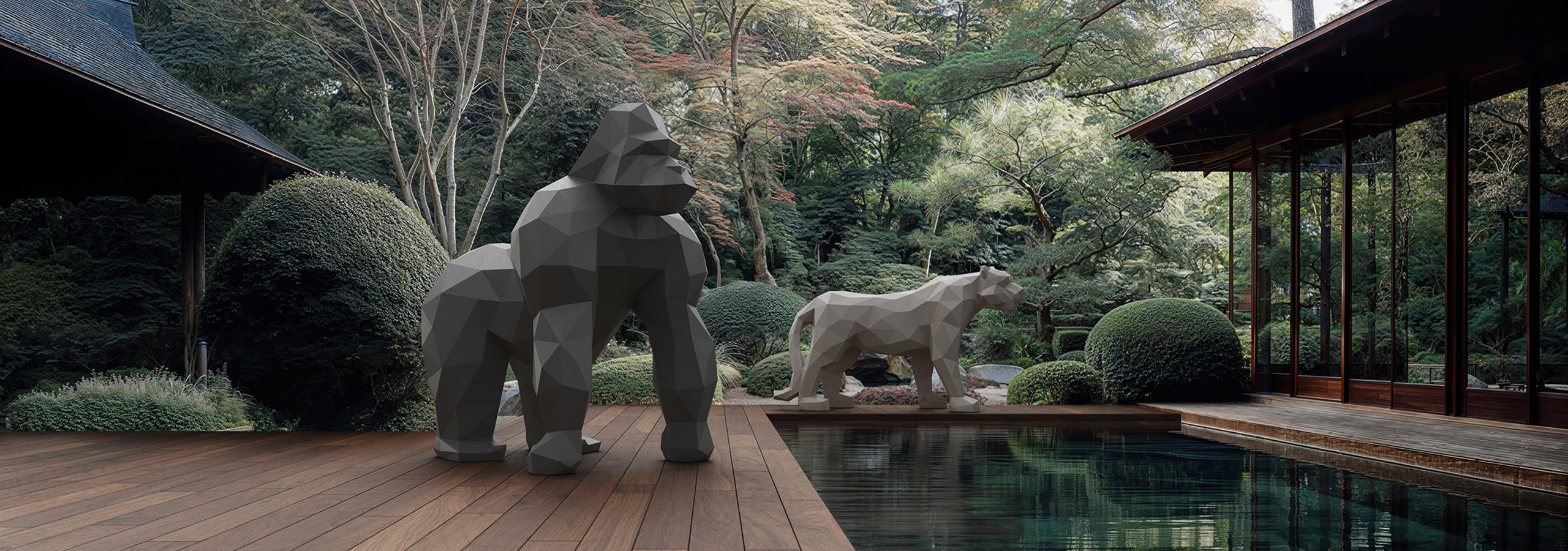 VONDOM ORIGAMI – skulpturale Designobjekte & Pflanzgefäße im Origami-Stil für Outdoor & Objekt