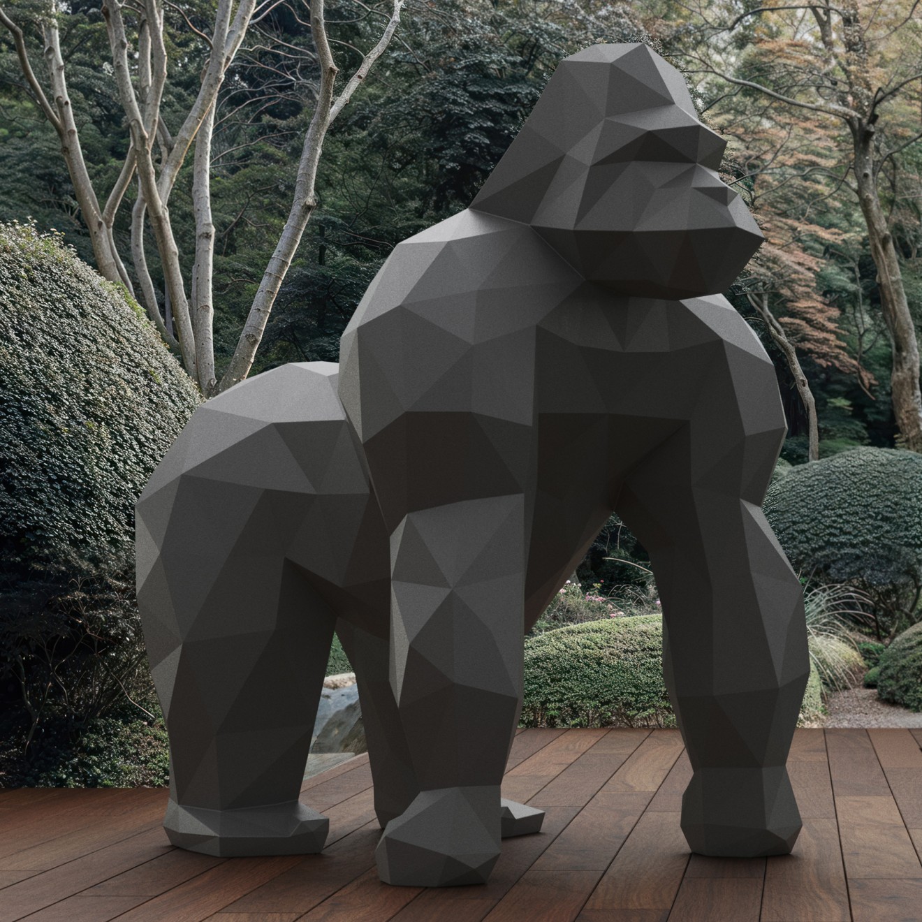 VONDOM ORIGAMI Gorilla – skulpturales Designobjekt im Origami-Stil