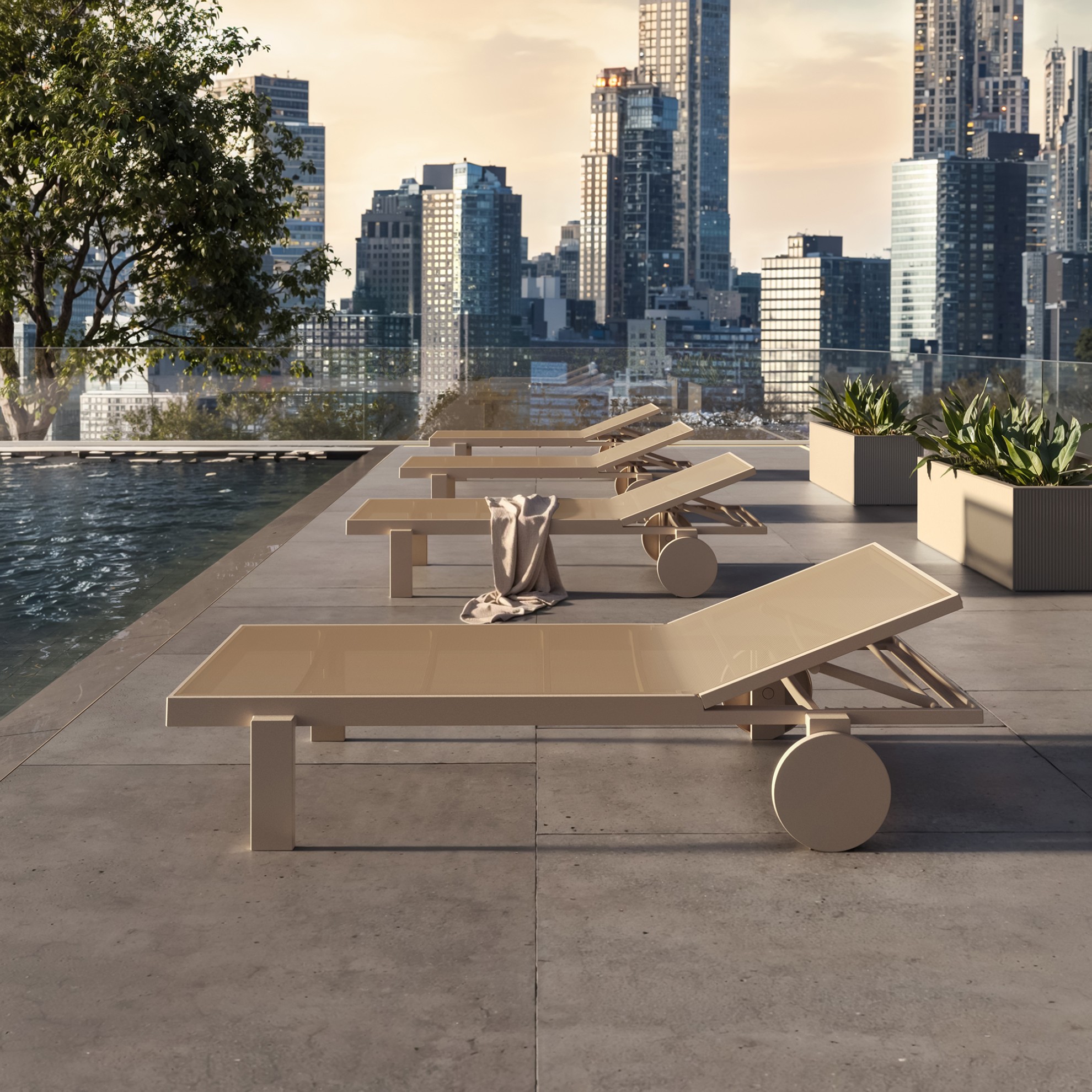 VONDOM GATSBY Sofa – Art-Déco Outdoor-Sofa mit geriffelter Glasoptik