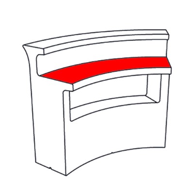 Abdeckplatte DESK: Glas