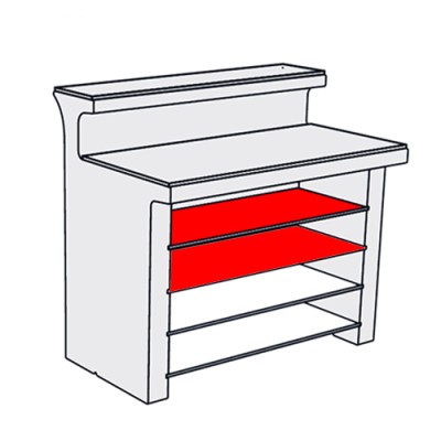 Einlegeböden: 2 Glasböden