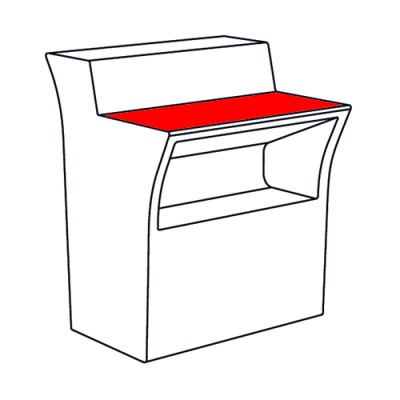 Abdeckplatte DESK: Glas