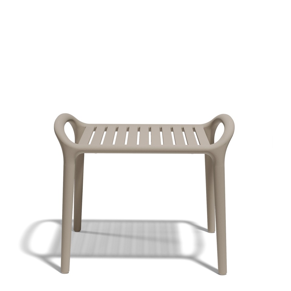 VONDOM Side table IBIZA - 55x43x43cm - set of 4, Polypropylene: tortora 4030