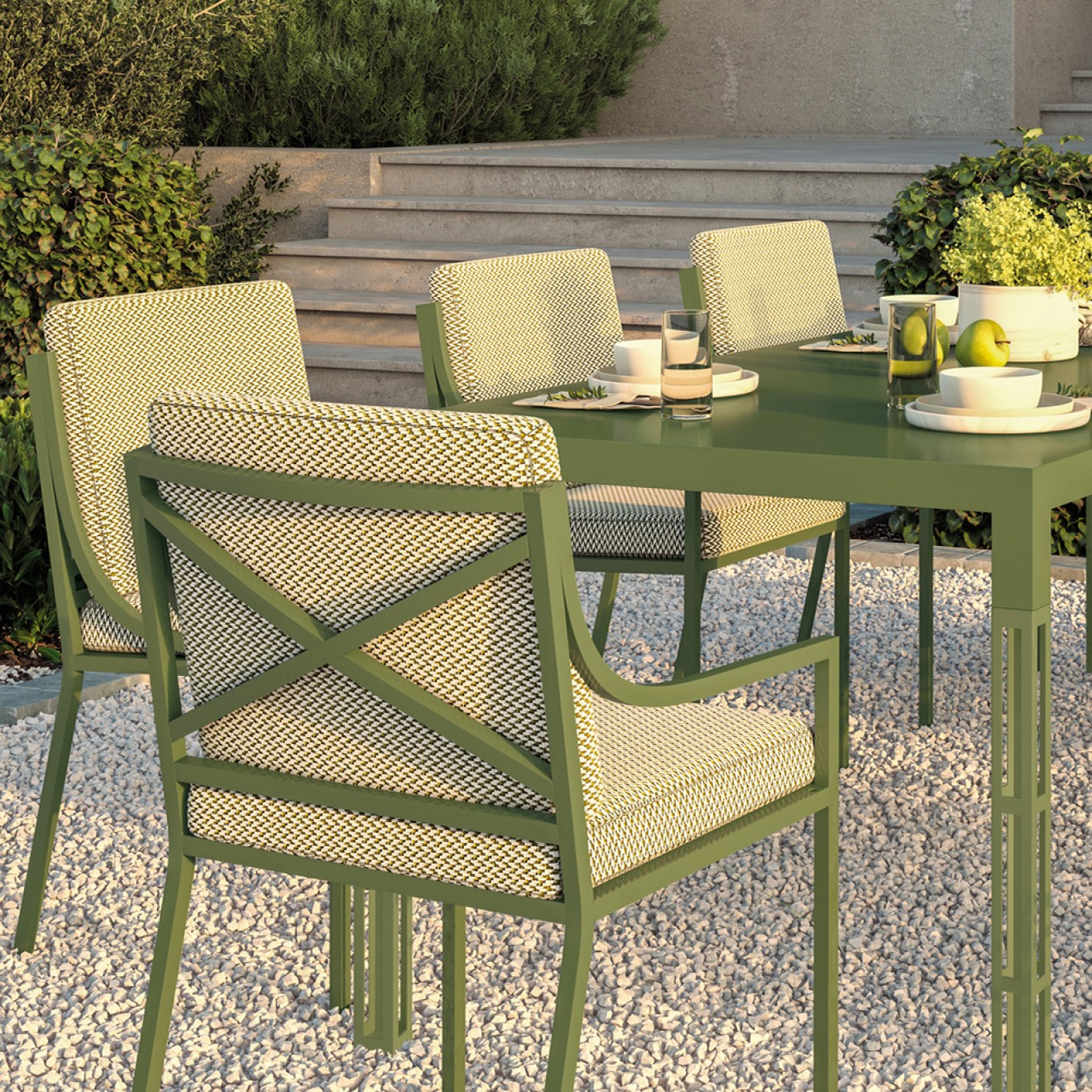 SIFAS OXFORD Esstisch 100x100 cm – Design Gartentisch