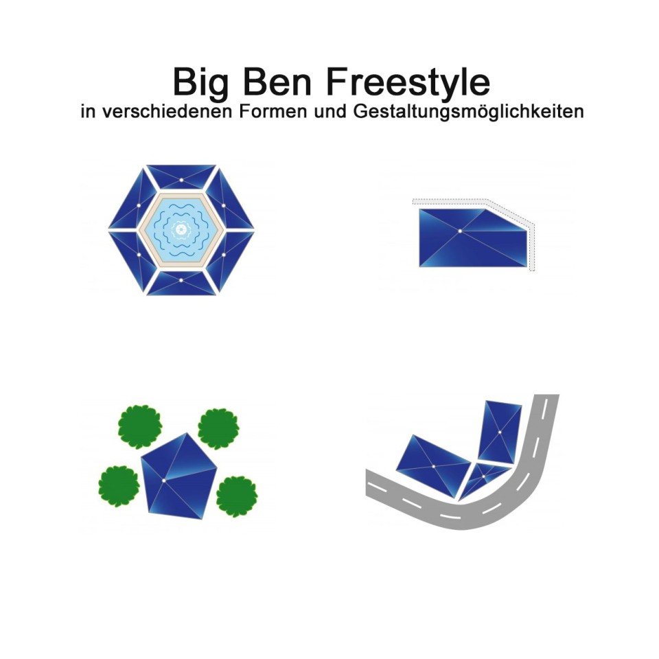CARAVITA Parasol BIG BEN Freestyle