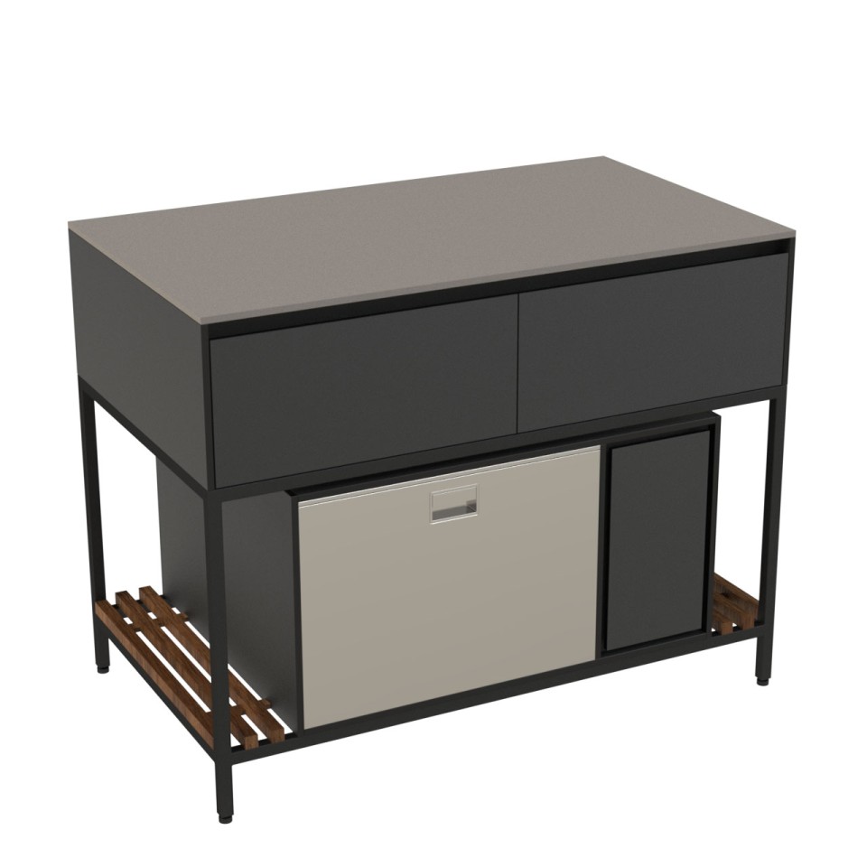CONMOTO Kitchen Module TICINO FRAME Cooler & Drawer 120