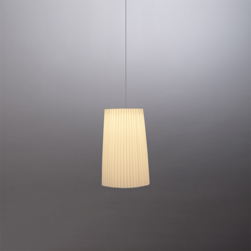 Lampa wisząca Fiesta od 10 Heures 10 - projekt Fabrice Berrux z białym kloszem z tkaniny