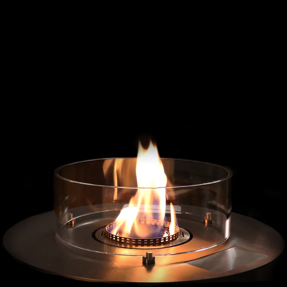 GLAMMFIRE Organiczny kominek STRAVAGANZA Ogień okrągły