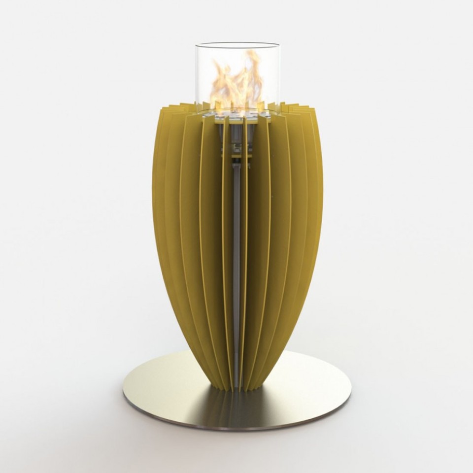 GLAMMFIRE Ethanol Feuerstelle TULI gold