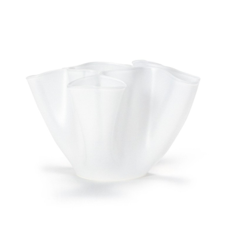 FONTANA ARTE Vase Cartoccio M Glas weiß