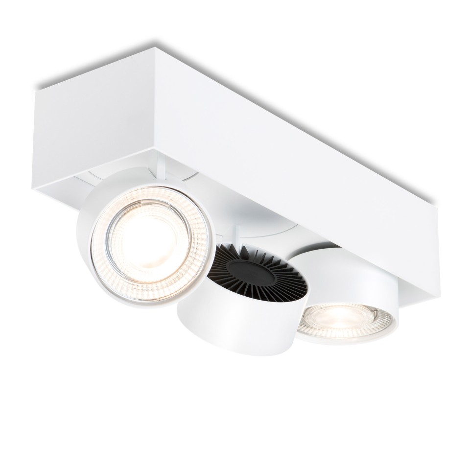 MAWA Wittenberg 4.0 – LED-Aufbaustrahler rechteckig – 3-flammig - halbbündig
