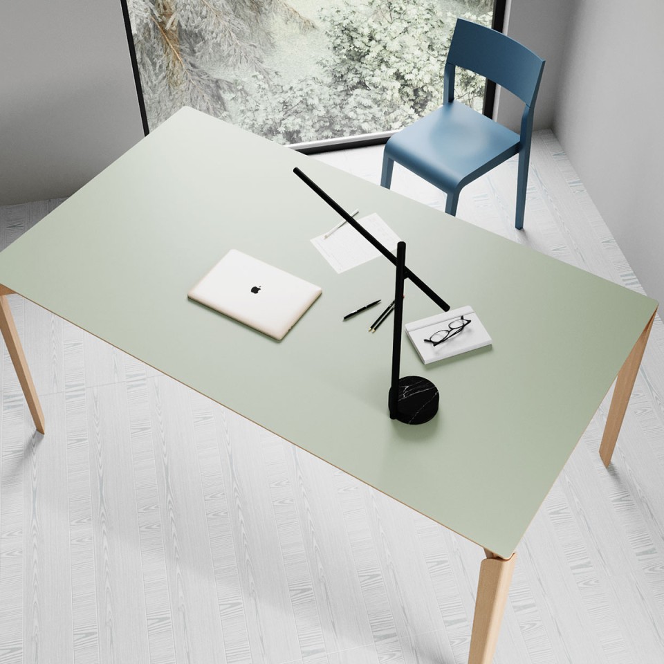 SCULPTURES JEUX Esstisch TOUCHE 180/230/280 x 100 - Eiche / Laminat