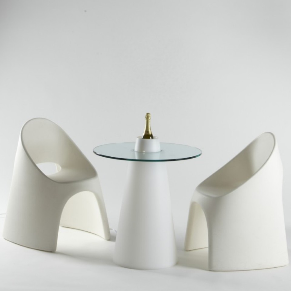 SLIDE DESIGN Table haute éclairée PEAK 72