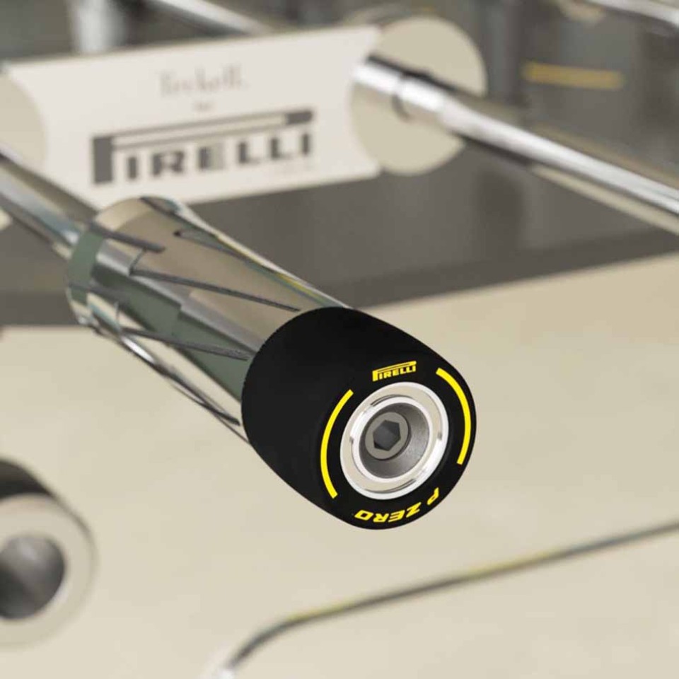 TECKELL Cristallino PIRELLI - Luxus Tischfussball aus Glas - Limited Edition
