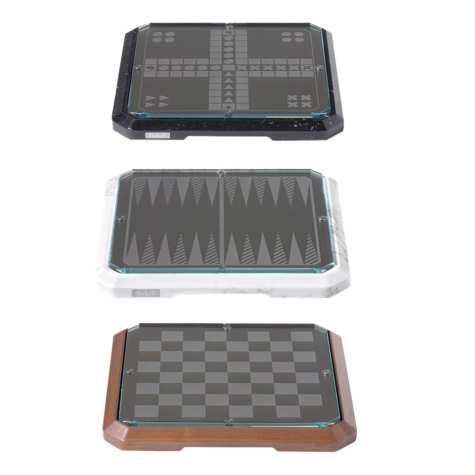 TECKELL Luxus STRATEGO Multispiel - Dame / Backgammon / Schach