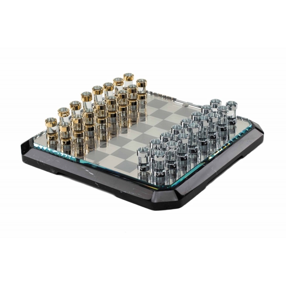 TECKELL Luxus STRATEGO Marmor schwarz - Schach