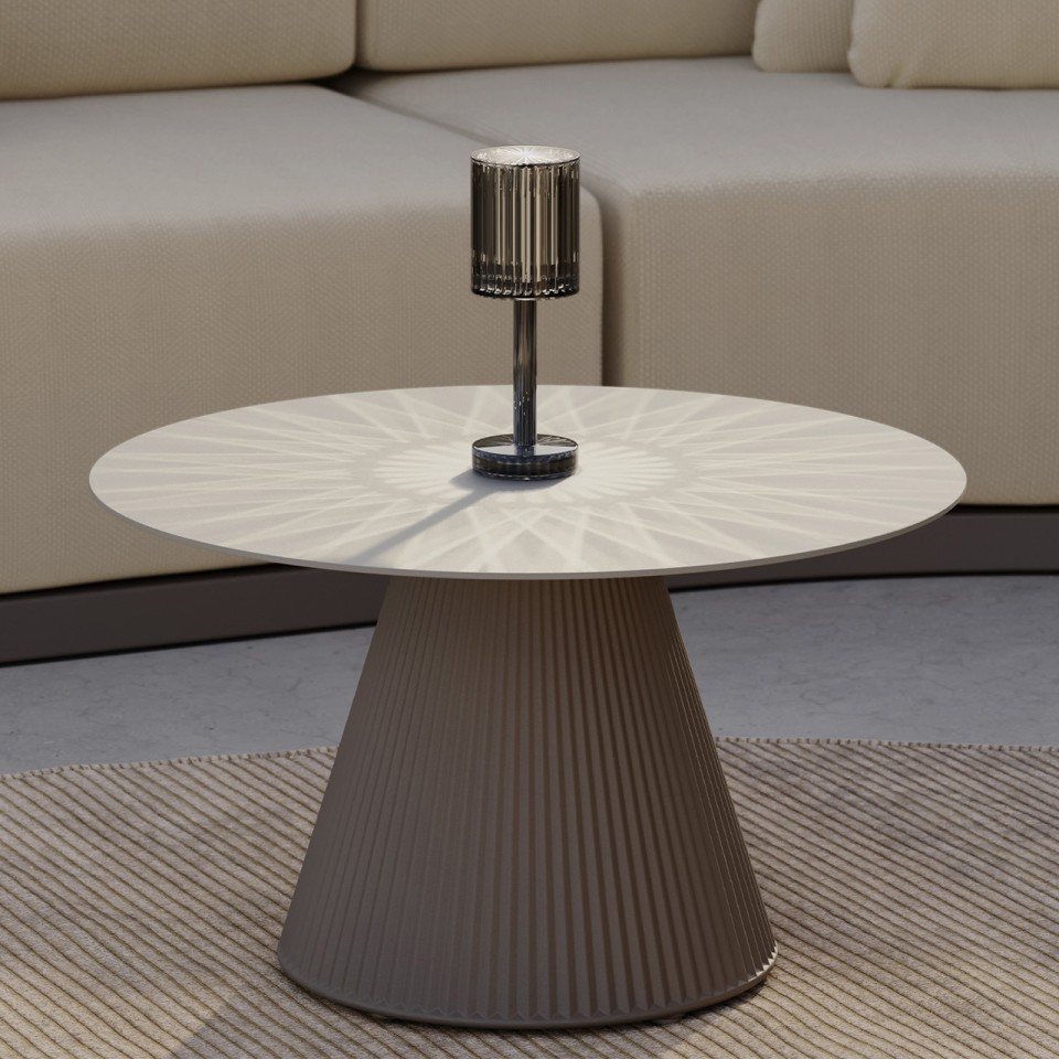 VONDOM Beisteltisch GATSBY Small - Fuß rund - 40 x Ø 50-69 cm