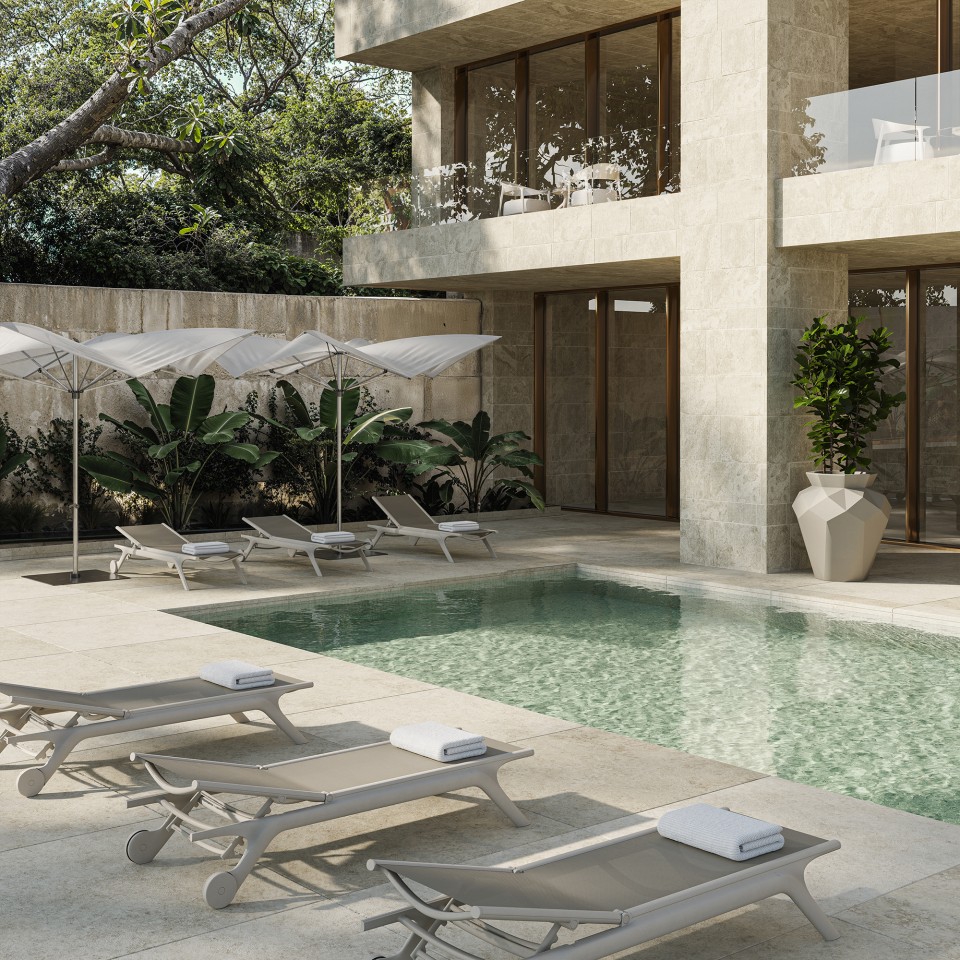 VONDOM Sun lounger AFRICA - 54x195cm - set of 4