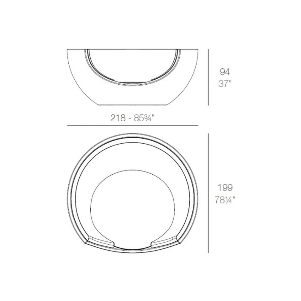 VONDOM Daybed MOON - 218x199cm