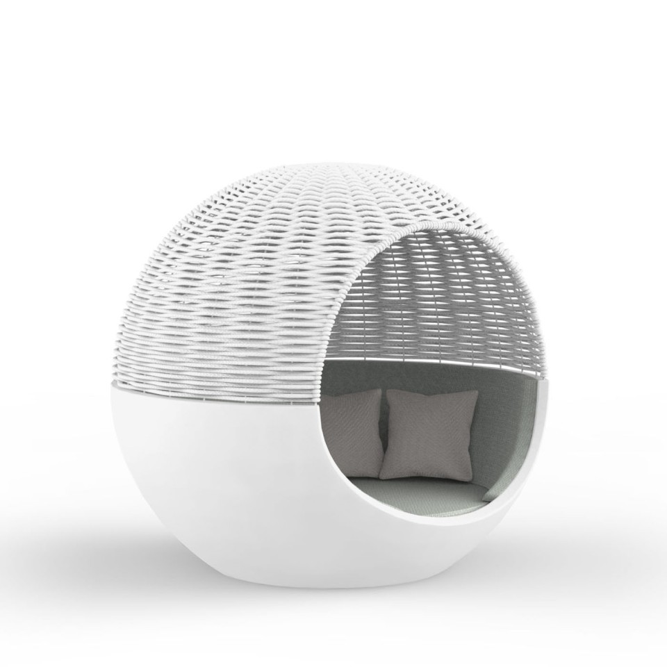 VONDOM Ліжко денне MOON з дахом з плетеної мотузки - 218x199cm