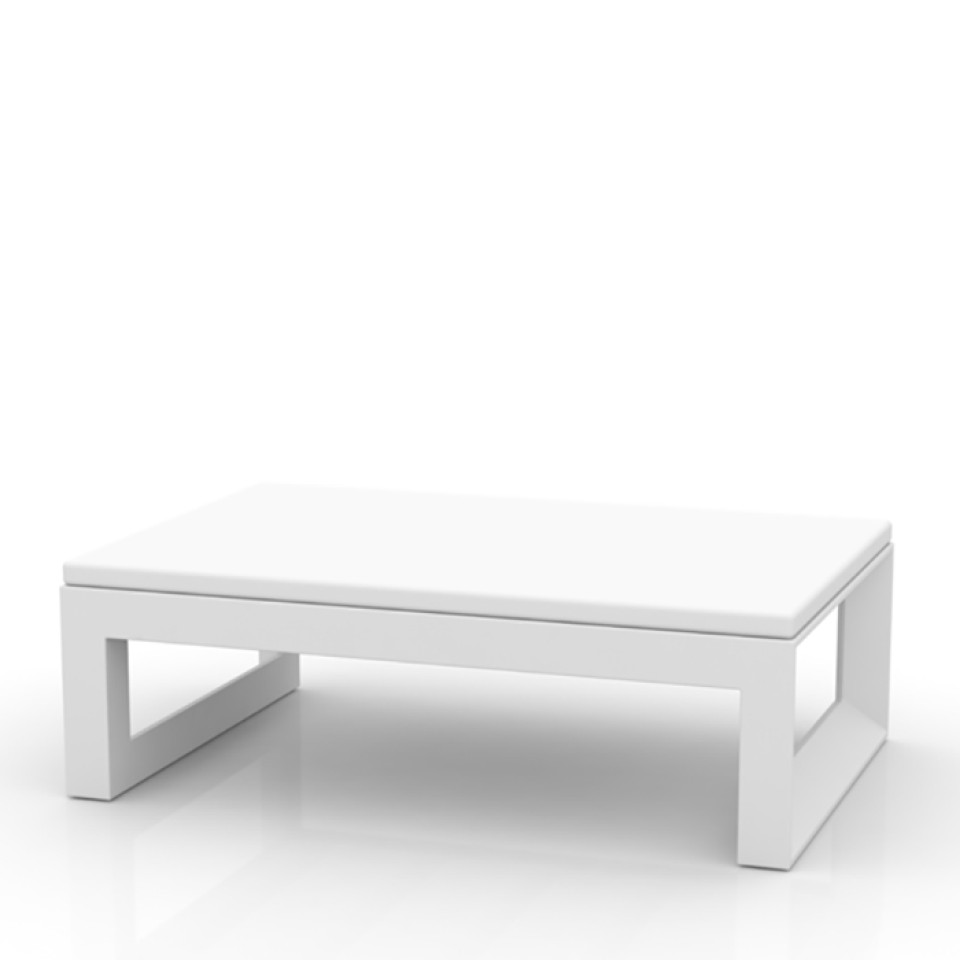 VONDOM Frame Pouf – vielseitiges Outdoor-Sitzmöbel aus wetterfestem Polyethylen. Modernes Design von Ramón Esteve für Garten & Lounge.