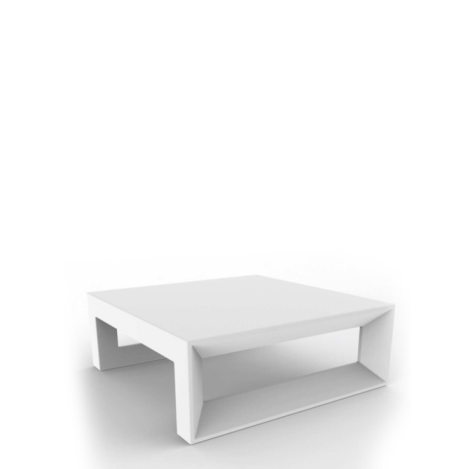 Mesa de salón VONDOM Frame - mesa auxiliar baja de diseño fabricada en polietileno. Ideal para jardín, salón de piscina y terraza. Diseñada por Ramón Esteve.