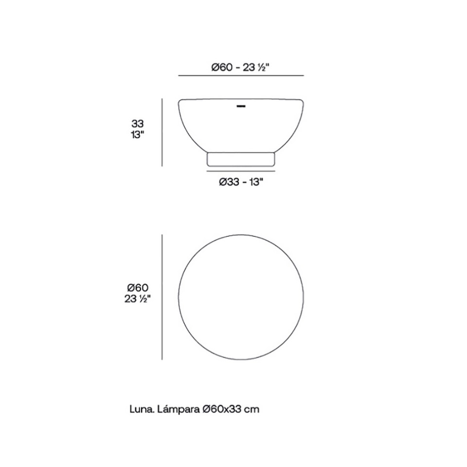 VONDOM LUNA Outdoor-Bodenleuchte 60x33 cm