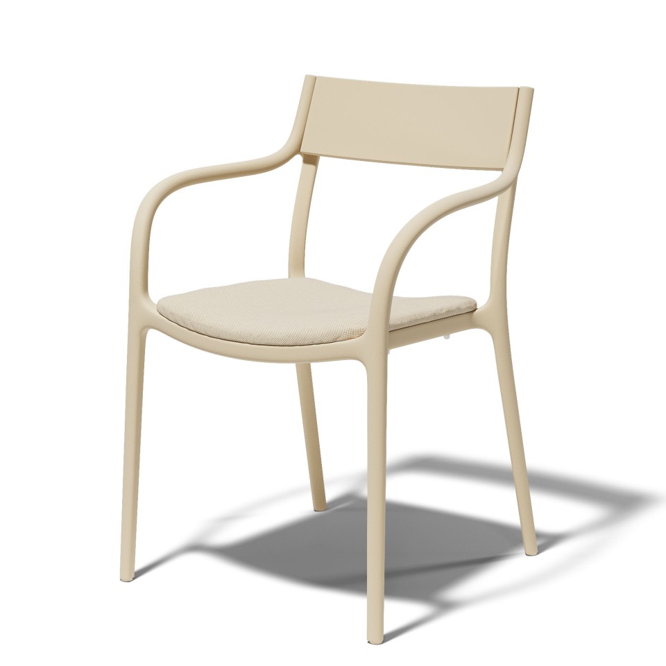VONDOM Armlehnstuhl MADISON Polster - Cream - 4er Set