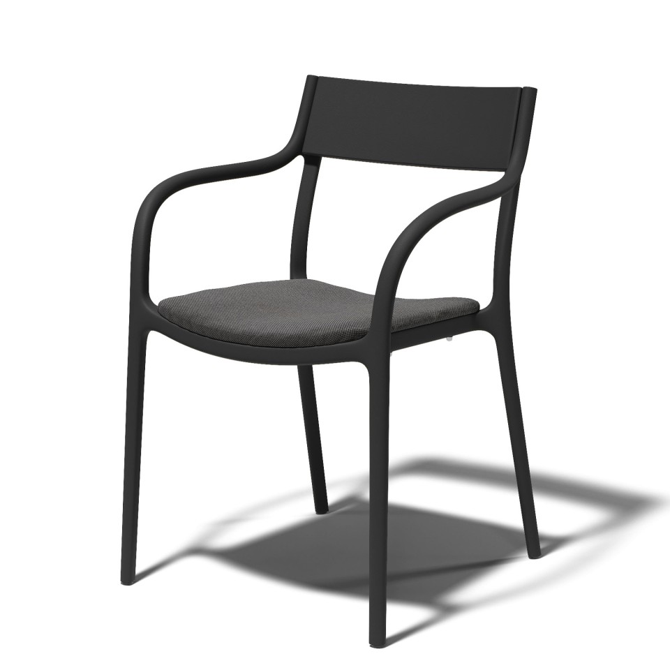 VONDOM Armlehnstuhl MADISON Polster - Black - 4er Set