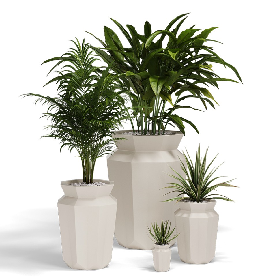 VONDOM Jardinera ORIGAMI HASU 80 / 120 cm - Set 2 uds