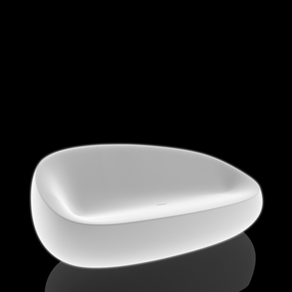 VONDOM STONE Divano illuminato - LED RGBW, lounge, resistente alle intemperie, interno/esterno