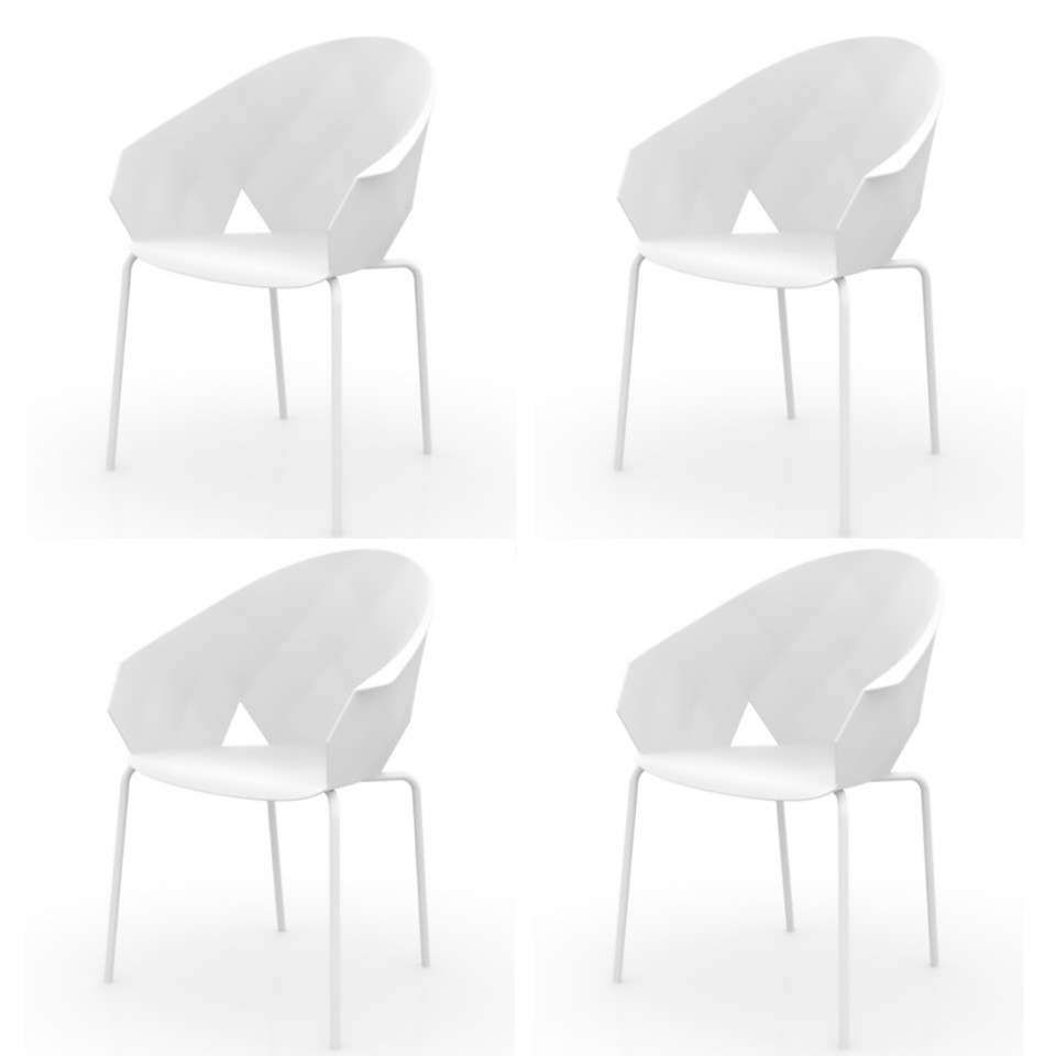 VONDOM Zestaw 4 krzeseł VASES