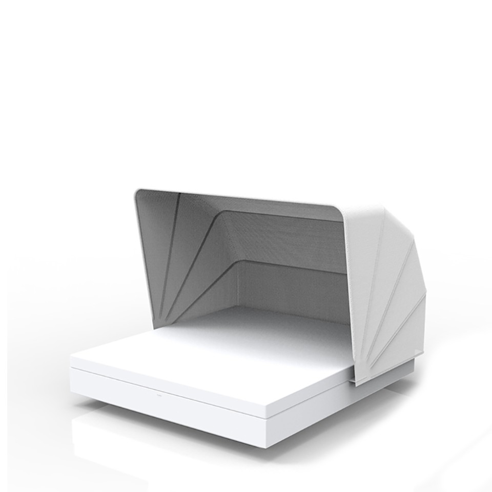 VONDOM Lettino VELA con parasole pieghevole - 180x200cm