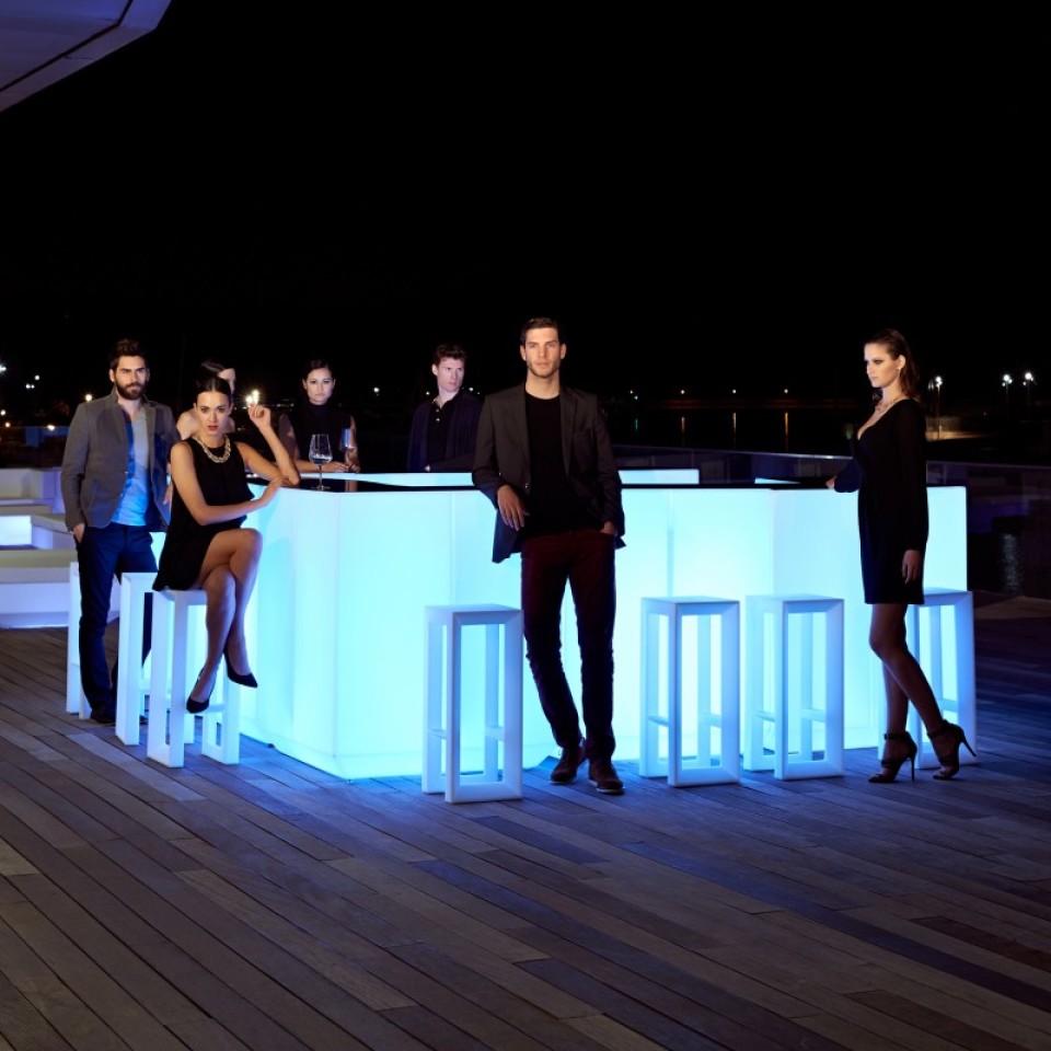 VONDOM Beleuchtetes Bar-Eckement VELA 100
