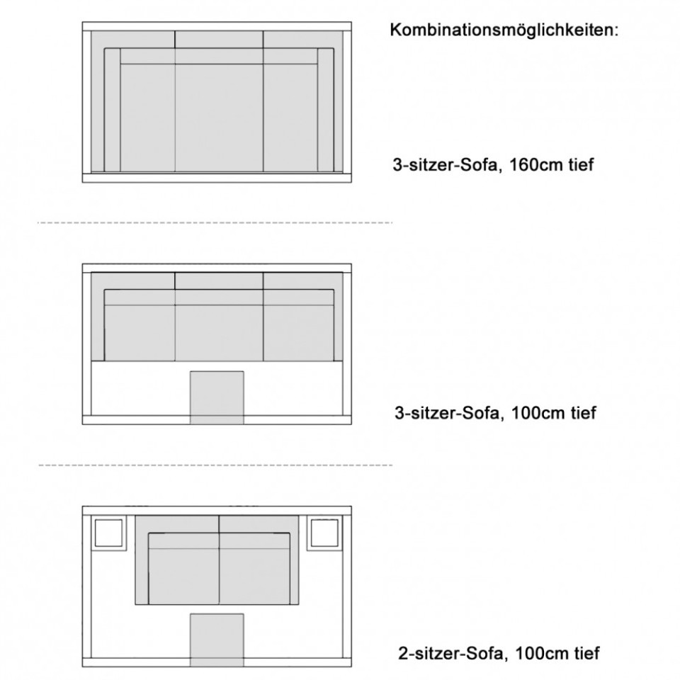VONDOM VELA Pavillon für Sofaelemente - 305x182x220cm