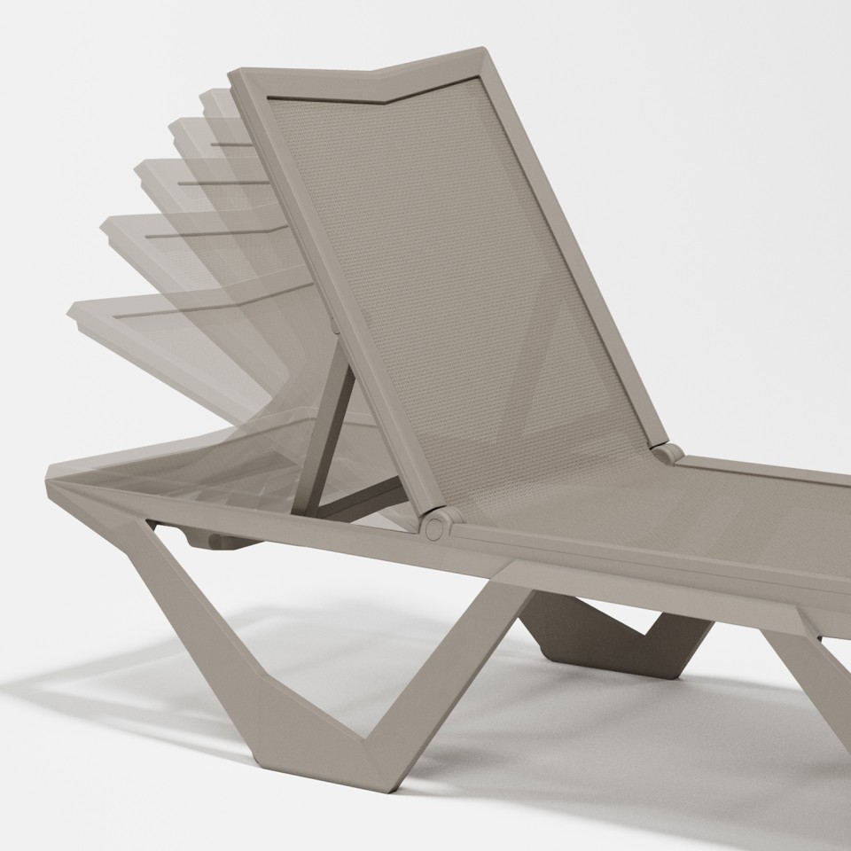 VONDOM шезлонг VOXEL - 62x200x35cм - 4шт.
