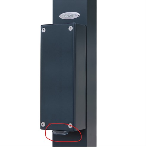 CARAVITA Sonnenschirm AMALFI quadratisch 2x2 Meter - Elektro