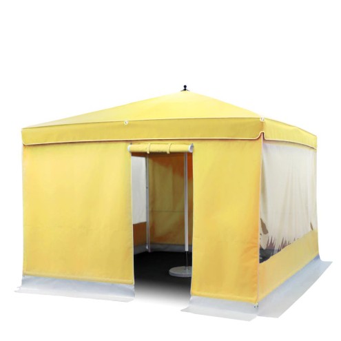 CARAVITA Sonnenschirm BIG BEN mit Seitenplanen 3 x 3 Meter