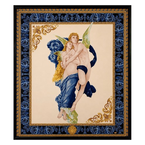 Original GIANNI VERSACE Seidentuch – seltenes Vintage-Wandbild, 2000er Jahre