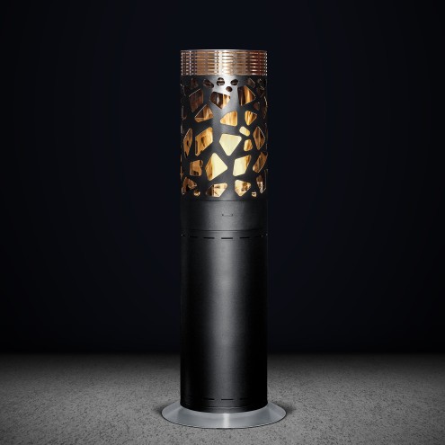GLAMMFIRE Gas- Heizstrahler SELENE TILE mit Fernbedienung - schwarz