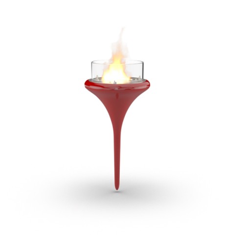 GLAMMFIRE Bioethanol-Schwimmfeuerstelle FLUT rot