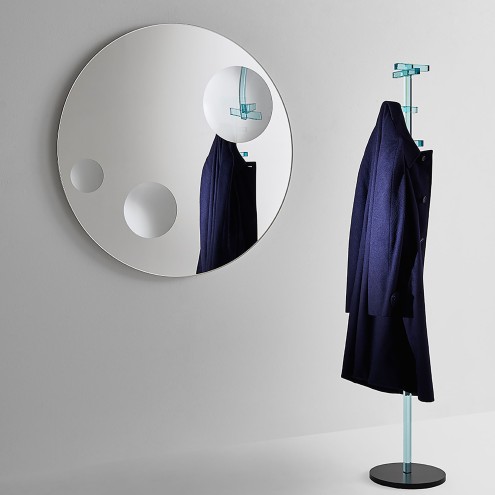 GLAS ITALIA Spiegel - CELESTE rund