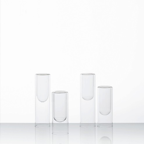 GLAS ITALIA Vase TUTUBE aus Borosilikatglas