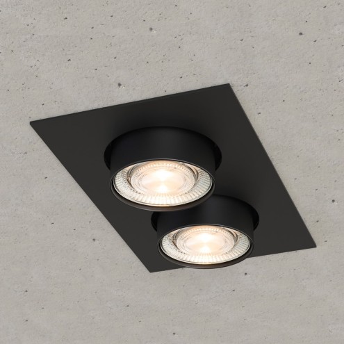 MAWA Wittenberg 4.0 – LED-Beton-Einbaustrahler rechteckig – 2-flammig - halbbündig