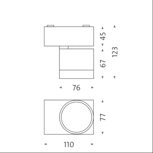 MAWA Wittenberg 4.0 ZOOM – LED-Aufbaustrahler – rechteckig – 1-flammig – asymmetrisch