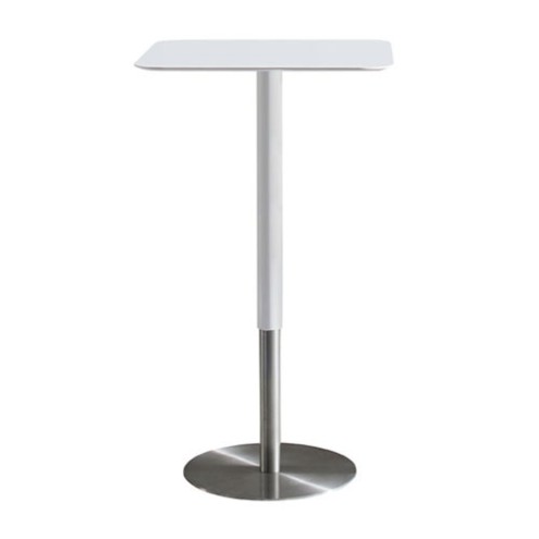 MOREE Stehtisch ED weiß / Edelstahl - 60x60x105cm
