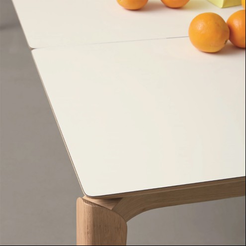 SCULPTURES JEUX Esstisch TOUCHE ausziehbar - Eiche / Laminat