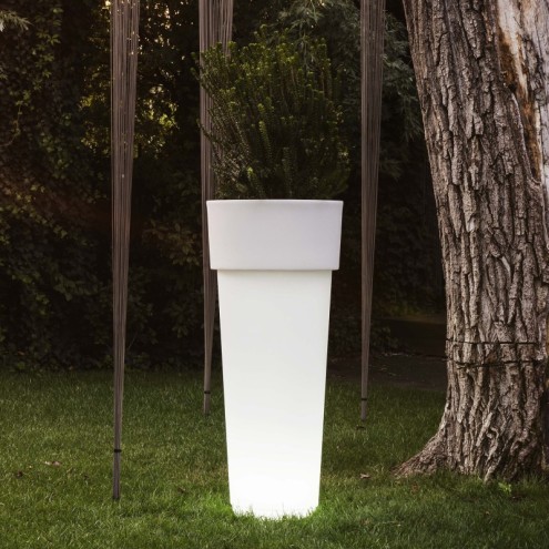 SERRALUNGA Beleuchtetes Pflanzgefäß MARCANTONIO Ø 39-63cm