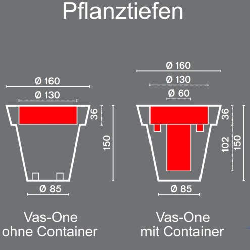 SERRALUNGA Beleuchtetes Pflanzgefäß VAS-TWO Ø 160cm