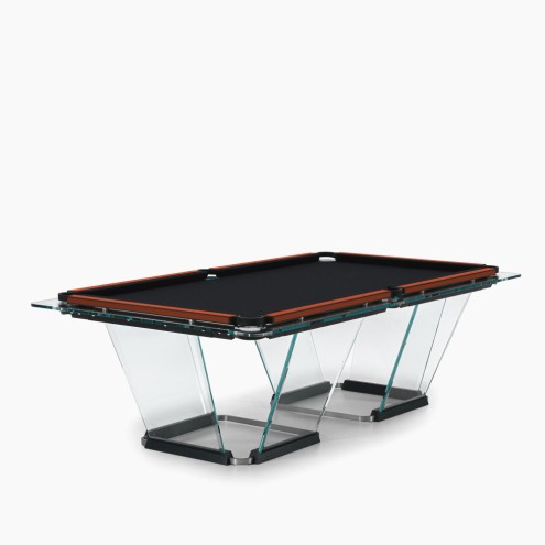 TECKELL T1.3 Billardtisch Alcantara Luxus-Design aus Glas & Holz